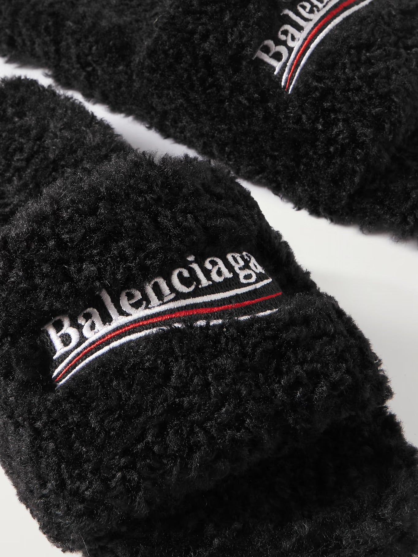 Balenciaga fur Slides